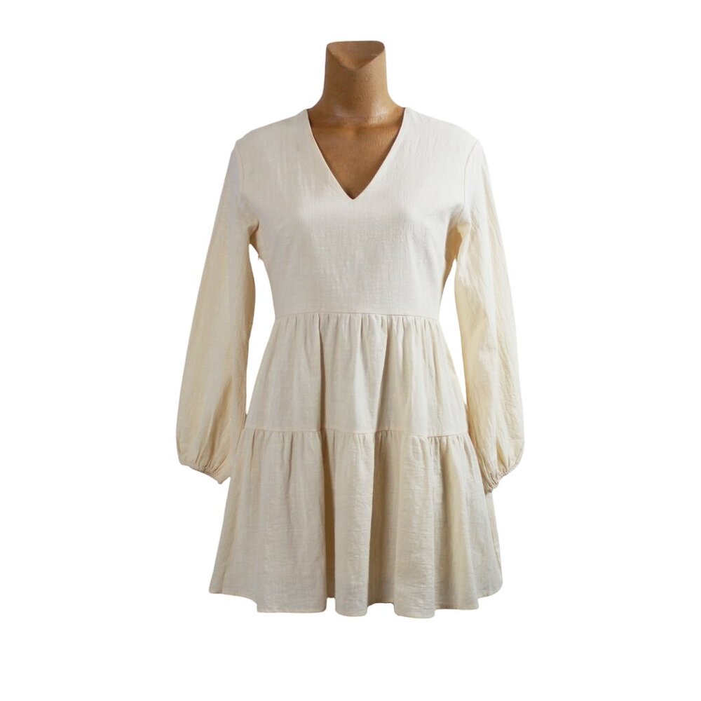 Fancyinn Long Sleeve Babydoll Tunic Dress